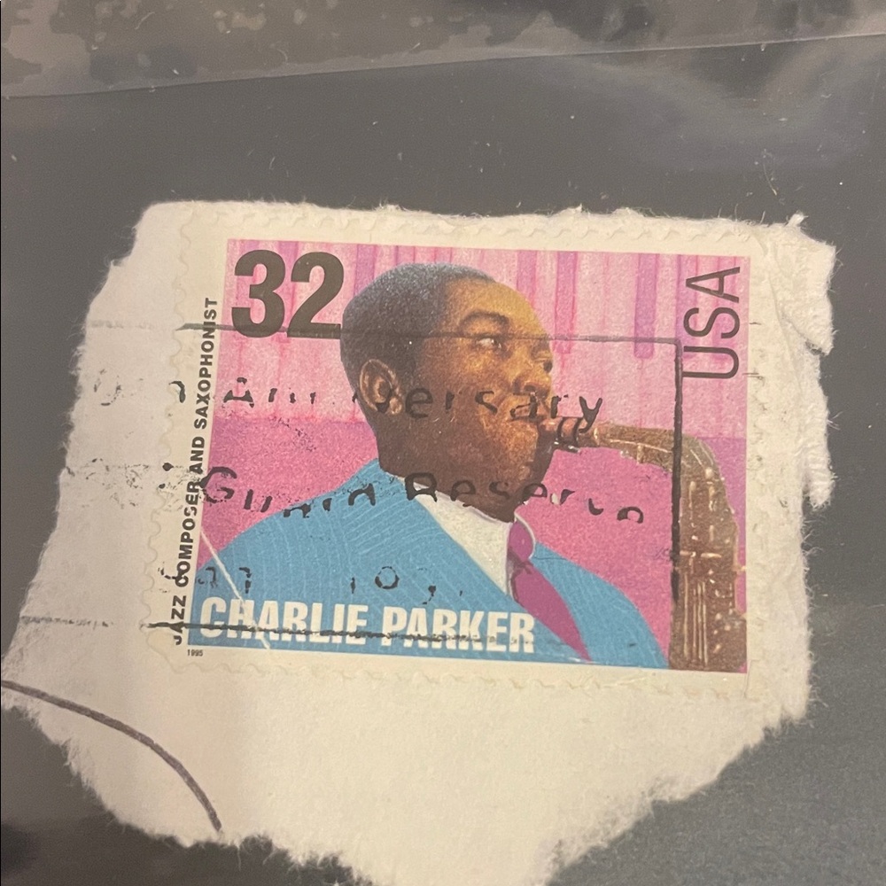 Charlie Parker Jazz Commemorative Stamp   Vintage